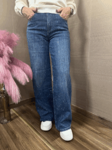 Jeans TAKE TWO lurex blue palazzo