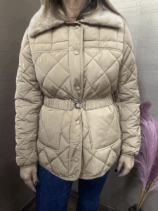 Piumino MIMI'-MUA' con colletto ecofur