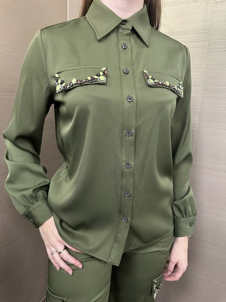Camicia militare ARTIGLI con applicazioni