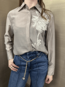 Camicia ARTIGLI fiore ricamato