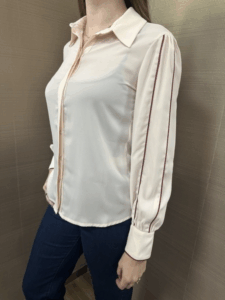Camicia MIMI'-MUA' con righe bordeaux