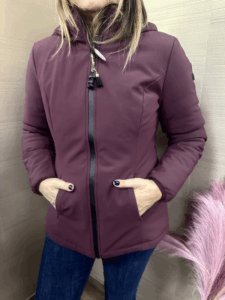 Piumino tessuto tecnico corto MONT ROSE bordeaux
