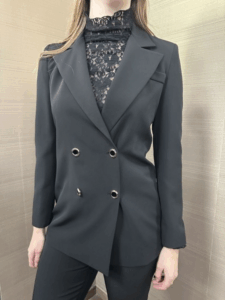 Giacca doppio petto MIMI'-MUA' nera