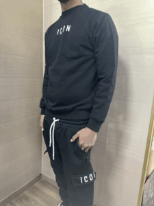 Felpa ICON girocollo logo piccolo centrale