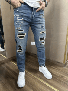 Jeans GIANNI LUPO toppe militari