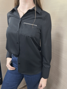 Camicia MIMI'-MUA' con taschino nera