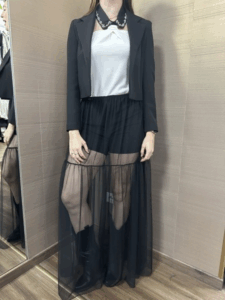 Gonna MIMI'-MUA' tulle nera