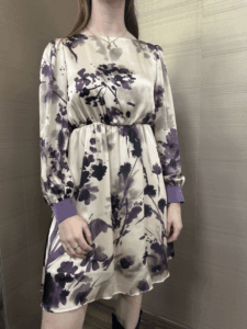 Vestito ARTIGLI fantasia floreale viola