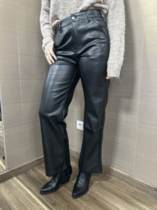 Pantalone ecopelle MIMI'-MUA' nero