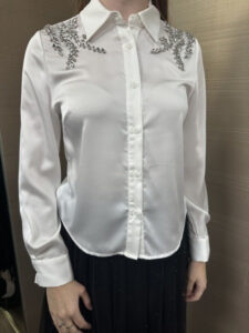 Camicia ARTIGLI bianca gioiello