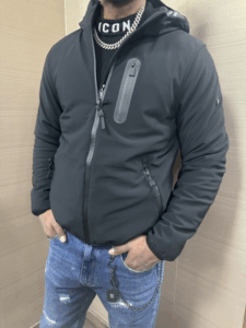 Piumino tessuto tecnico SUPERIOR VINTAGE nero