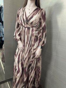 Vestito lungo MIMI'-MUA' fantasia bordeaux