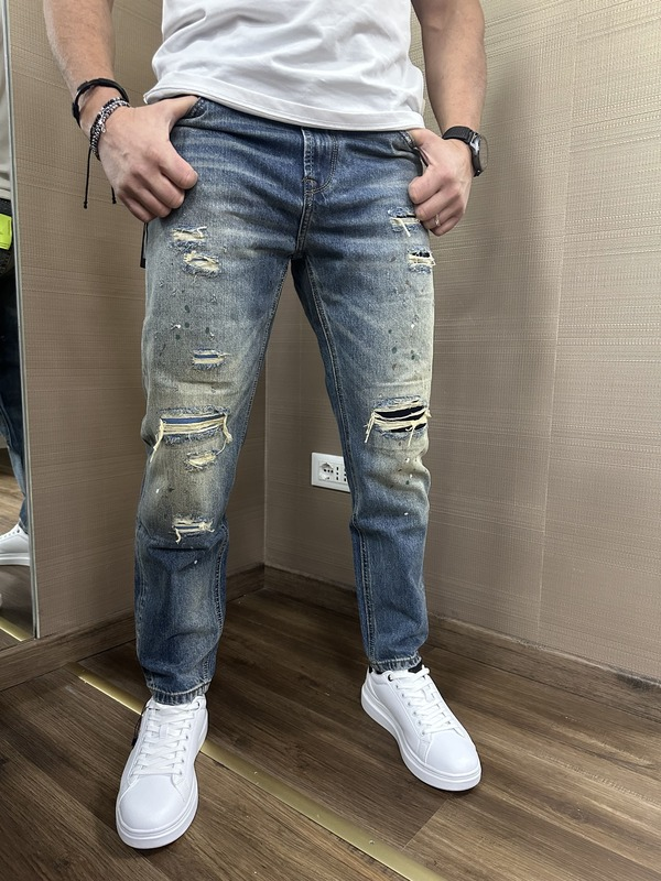 Jeans GIANNI LUPO slavato con strappi