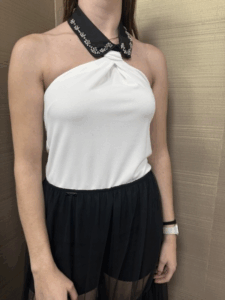 Top colletto gioiello MIMI'-MUA'