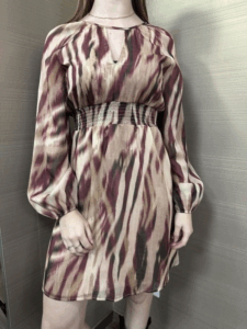 Vestito corto MIMI'-MUA' fantasia bordeaux lurex