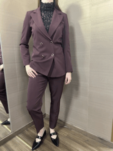 Pantalone sigaretta MIMI'-MUA' bordeaux