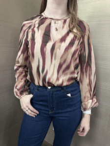 Camicia fantasia bordeaux MIMI'-MUA'