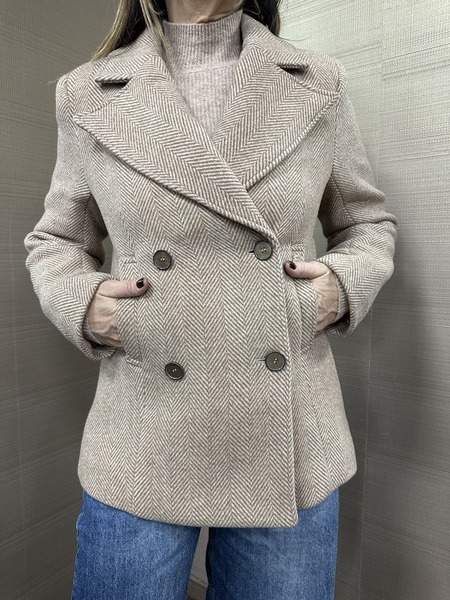 Cappotto spigato MARKUP beige