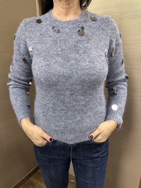 Maglia MIMI-MUA' con paillettes grandi