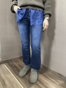 Jeans semi zampa blue denim