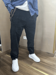 Pantalone velluto GIANNI LUPO con catena