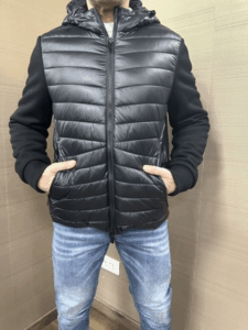 Piumino MARKUP tessuto lavorato nero