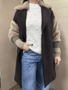 Cappotto MARYLEY con inserti ecofur
