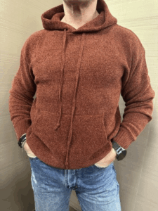 Maglia ciniglia GIANNI LUPO con cappuccio