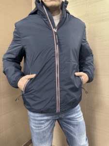 Piumino LUMBERJACK blu con zip rossa