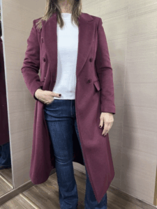 Cappotto lungo MIMI-MUA' bordeaux