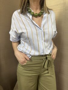 Camicia 1/2 manica a righe AKÈ