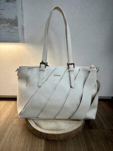 Borsa shopping con tagli diagonali MIMI'-MUA'