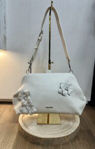 Borsa a bauletto con fiori MIMI'-MUA'