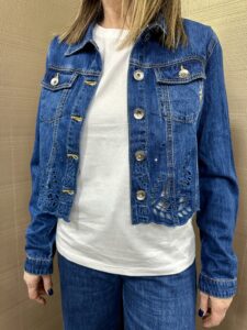 Giacca denim ricamo TAKE TWO