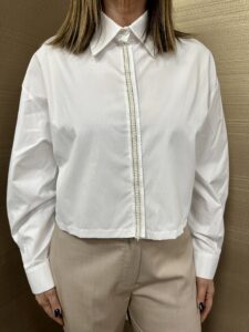 Camicia crop con perle MIMI'-MUA'